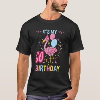 Camiseta É Meu 60º aniversário Flamingo