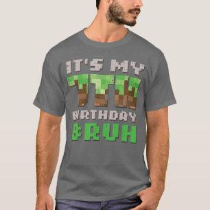 Camiseta É Meu 7º Aniversário Bruh Piel Gamer 7 Bday Gaming