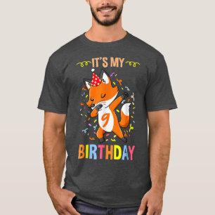 Camiseta É Meu 9º aniversário de 9 anos Feliz aniversário
