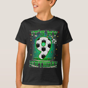Camiseta É Meu 9º Aniversário Futebol Masculino 9 Anos Fest