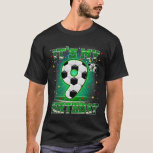 Camiseta É Meu 9º Aniversário Futebol Masculino 9 Anos Fest