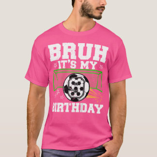 Camiseta É Meu 9º Aniversário Menino Futebol 9 Anos