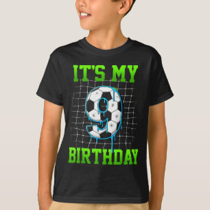 Camiseta É Meu 9º Aniversário Piada Futebol Aniversário Men