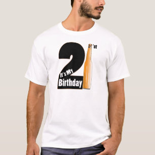 Camiseta É meu aniversário 21 anos velho