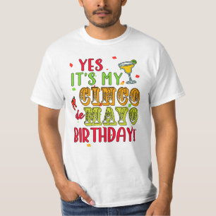 CAMISETA É MEU ANIVERSÁRIO CINCO DE MAYO!
