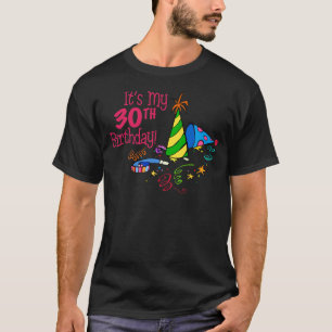 Camiseta É meu aniversário de 30 anos (os chapéus do
