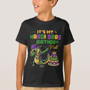 Camiseta É Meu Aniversário de Mardi Gras Galera Mardi Gras