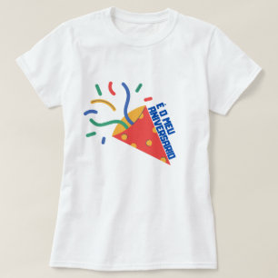 Camiseta é meu aniversário em galego