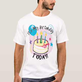 Camiseta É meu aniversário hoje!