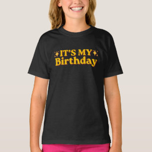 Camiseta É Meu Aniversário Retro