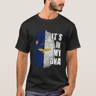 Camiseta É Meu Dna Bandeira Açores Portugal Patriótico Port