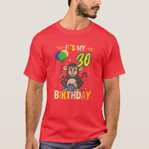 Camiseta É Meu Macaco Chimpanzé aniversário de 30 anos
