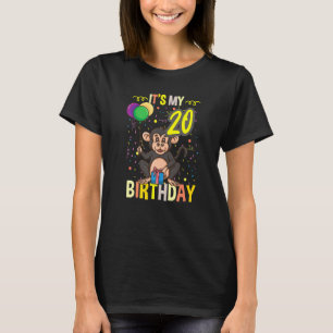 Camiseta É Meu Macaco Chimpanzé De Aniversário 20