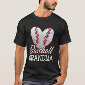 Camiseta É Meu Neto Fora Beisebol Ele Avó Avó