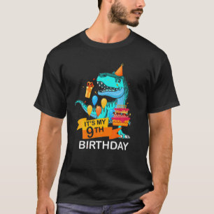 Camiseta É meu nono aniversário, 9 anos, T Rex Saurus Din
