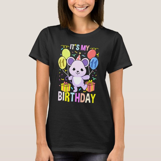 Camiseta É Meu Rato De Aniversário 11 (Frente)