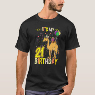 Camiseta É Minha aniversário de 21 anos Camel Dromedary