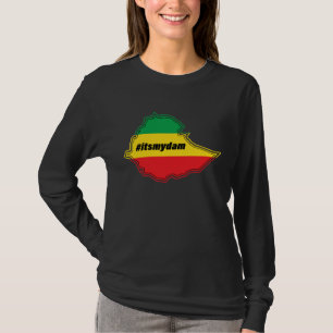 Camiseta É minha barragem no mapa e bandeira etíopes