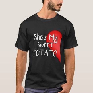 Camiseta É minha batata doce sim mim t-shirt do casal do