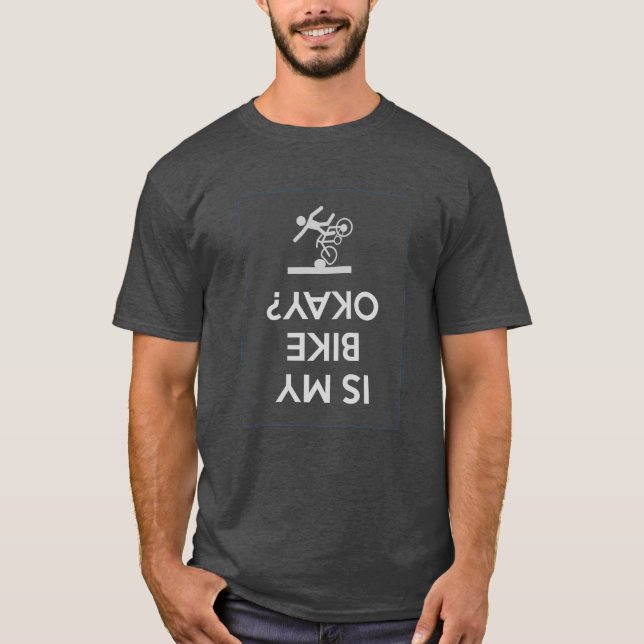 Camiseta É minha bicicleta aprovada? - BikingCycling (Frente)