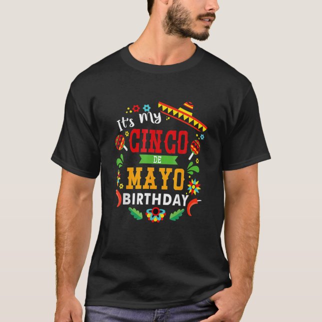 Camiseta É Minha Festa de aniversário De Aniversário Cinco  (Frente)