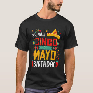 Camiseta É minha festa de aniversário de Cinco de Mayo