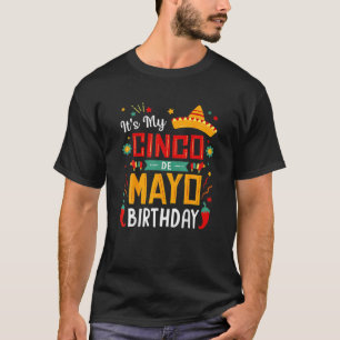 Camiseta É minha festa de aniversário de Cinco de Mayo