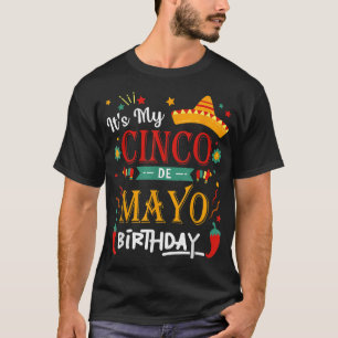 Camiseta É minha festa de aniversário de Cinco de Mayo