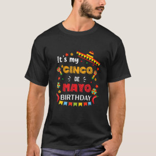 Camiseta É minha festa de aniversário de Cinco de Mayo