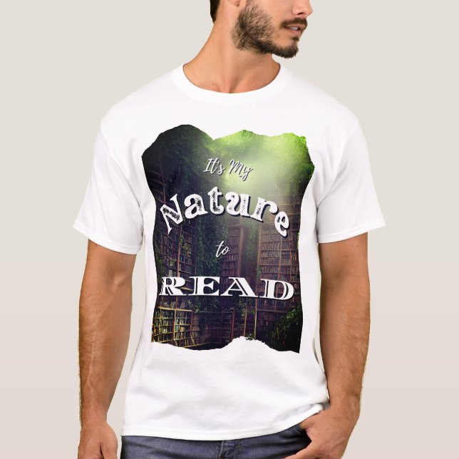 Camiseta É minha natureza ler (Frente)