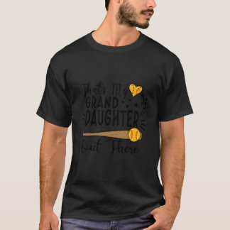 Camiseta É Minha Neta Lá Softbol Grã-Mãe Gr