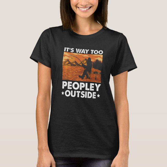 Camiseta É Muito Mais Pessoas Fora do Introduvert Sasquatch (Frente)