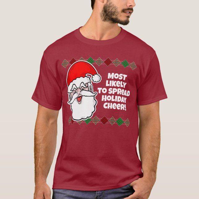 Camiseta É muito provável que o Natal... Piada T-Shirt (Frente)
