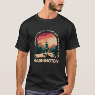 Camiseta E Na Floresta Eu Vou A Washington Souvenir Fores