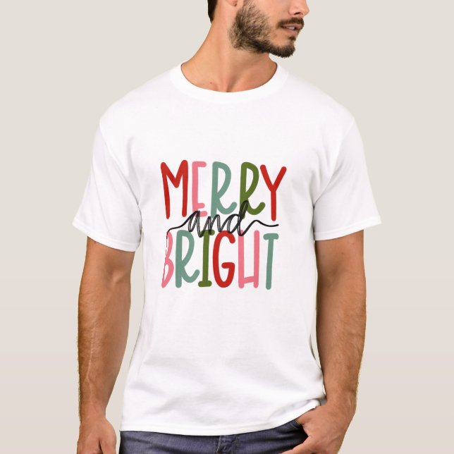 Camiseta e Natal Brilhante (Frente)