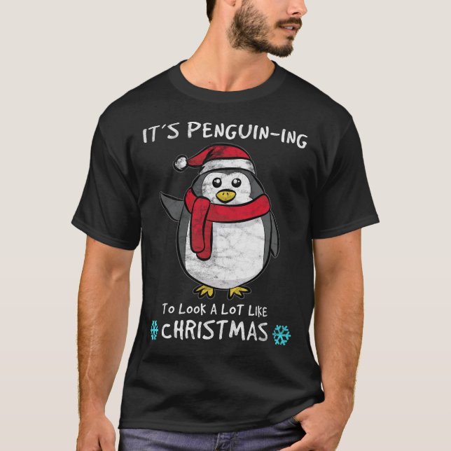 Camiseta É Natal do Pinguim-ing (Frente)