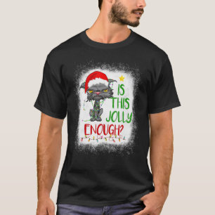 Camiseta É Natalício o Suficiente Gato de Natal Feliz Nata