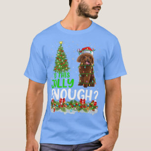 Camiseta É Natalino o Suficiente para o Cão Poodle Toy Árvo