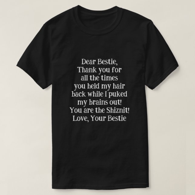 Camiseta !!É NECESSÁRIO COMPRAR se você tem um BESTIE COMO  (Frente do Design)