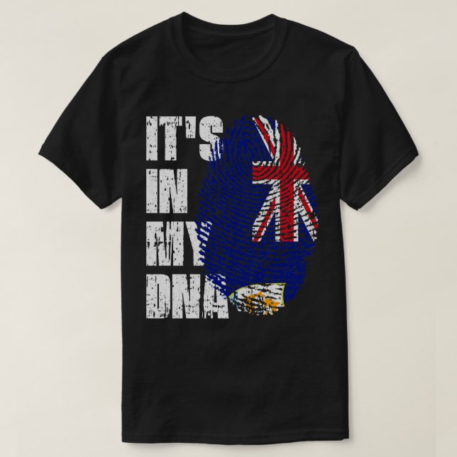 Camiseta É NO MEU DNA, a Anguilla Flag Boy, presente (Frente do Design)