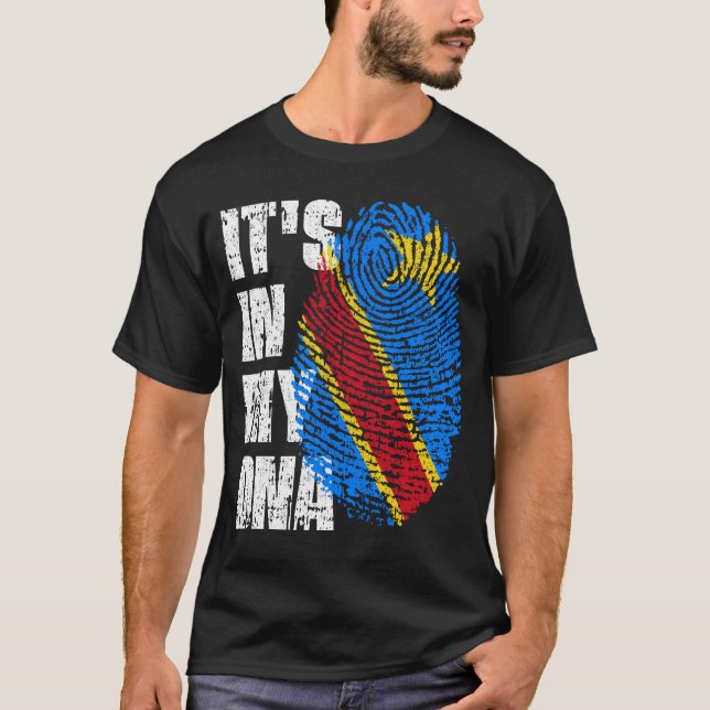 Camiseta É NO MEU DNA, A Garota da Bandeira do Congo. (Frente)