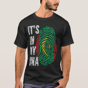 Camiseta É NO MEU DNA, A Mauritânia. Homens Mulheres Cria