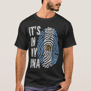 Camiseta É NO MEU DNA, Argentina Bandeira Homens Mulheres C