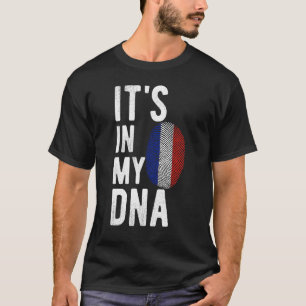 Camiseta É NO MEU DNA, Bandeira francesa, Orgulho Homens Mu