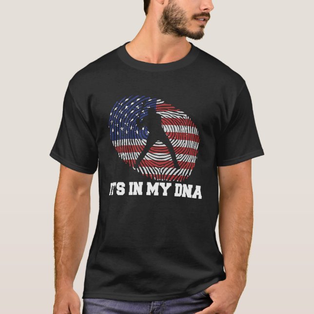 Camiseta É no meu DNA Baseball, o Patrimônio do Esporte dos (Frente)