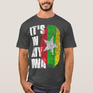 Camiseta É NO MEU DNA, Doninha de Bandeira de Myanmar, pres