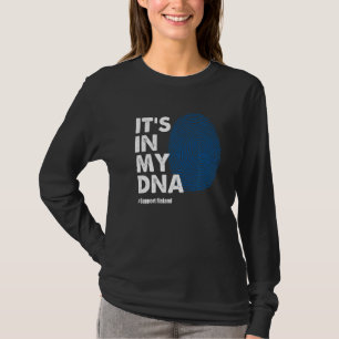 Camiseta É no meu Dna Finlândia, que dá apoio à Finlândia