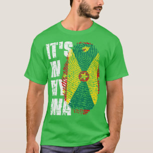 Camiseta É NO MEU DNA Grenada Flag Boy Gift