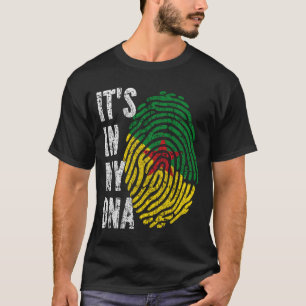 Camiseta É NO MEU DNA. Homens da Guiana Francesa Mulheres C