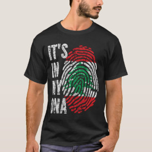Camiseta É NO MEU DNA Libanês Sinalizador Homens Mulheres